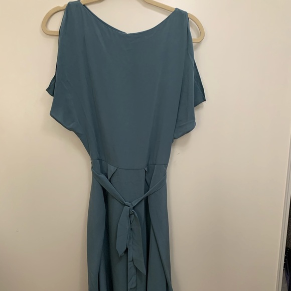 REISS Mira Cold-Shoulder Silk Dress, Orion-blue, 4 (US) - Picture 5 of 6